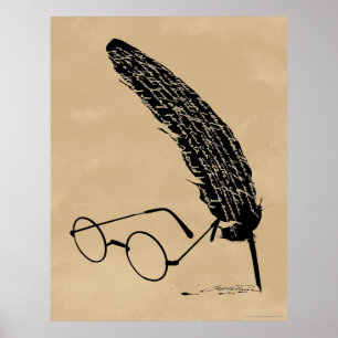 Harry Potter Glasses And Quill Poster