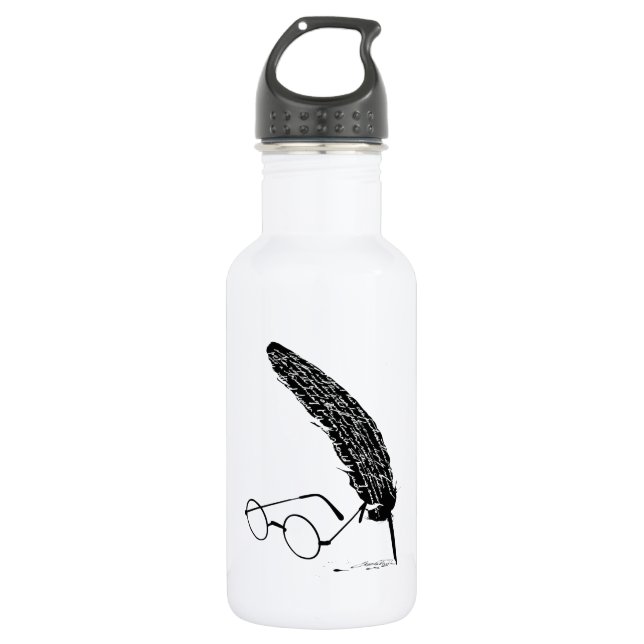 Harry Potter | Glasses And Quill Stainless Steel Water Bottle (Front)
