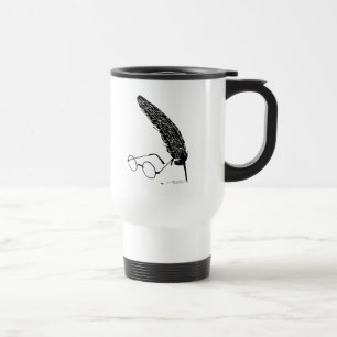 Harry Potter Glasses And Quill Travel Mug