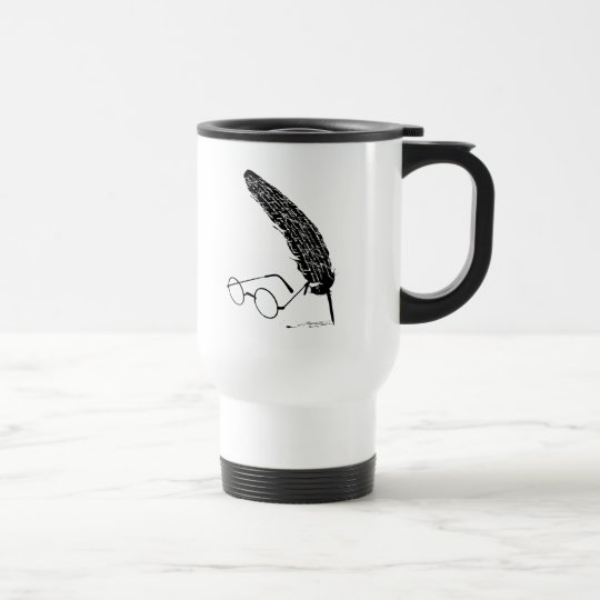 Harry Potter Glasses And Quill Travel Mug Zazzle Com