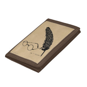 Harry Potter Glasses And Quill Tri-fold Wallet