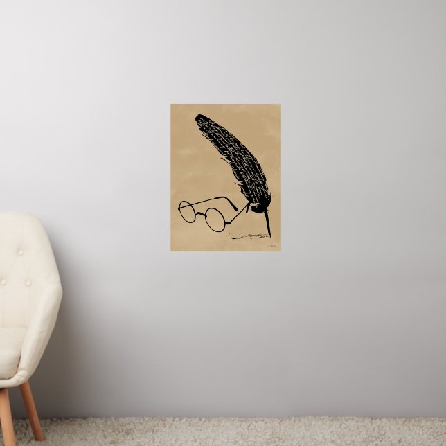 Harry Potter | Glasses And Quill Wall Decal (Living Room 2)