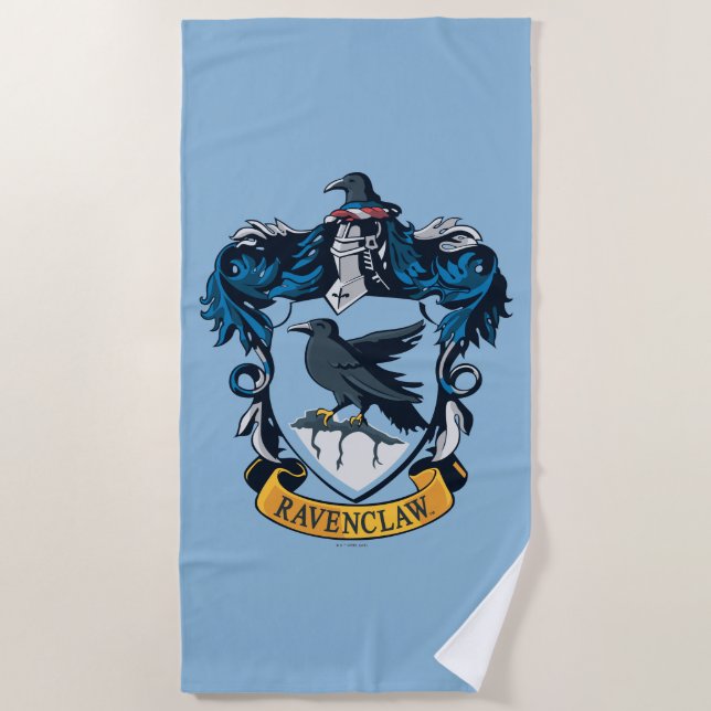 Harry Potter  | Gothic Ravenclaw Crest Beach Towel (Front)