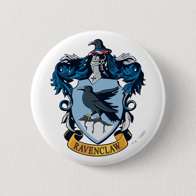 Harry Potter  | Gothic Ravenclaw Crest Button (Front)