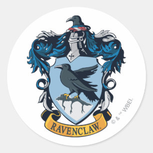 Harry Potter Gothic Ravenclaw Crest Classic Round Sticker