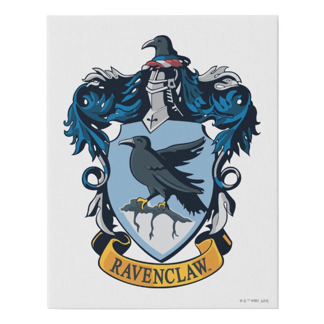 Harry Potter  | Gothic Ravenclaw Crest Faux Canvas Print (Front)