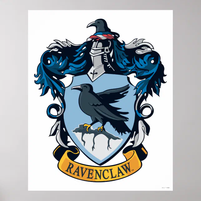 Harry Potter | Gothic Ravenclaw Crest Poster | Zazzle for Free Printable Hogwarts House Crests