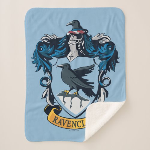 Harry Potter   Gothic Ravenclaw Crest Sherpa Blanket