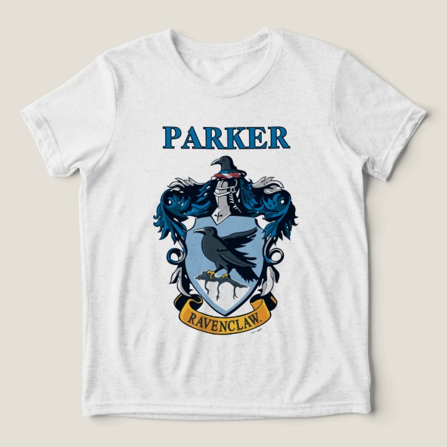 Harry Potter  | Gothic Ravenclaw Crest Tri-Blend Shirt (Design Front)