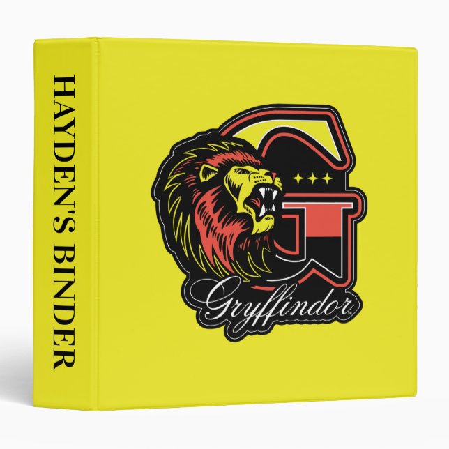 HARRY POTTER™ | GRYFFINDOR™ Athletic Badge 3 Ring Binder (Front/Spine)
