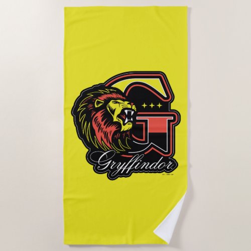 HARRY POTTER  GRYFFINDOR Athletic Badge Beach Towel