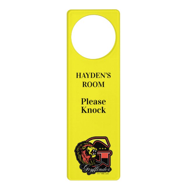 HARRY POTTER™ | GRYFFINDOR™ Athletic Badge Door Hanger (Front)