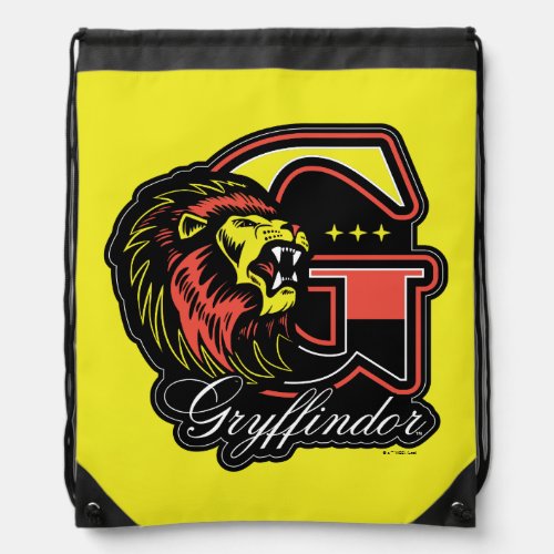 HARRY POTTER  GRYFFINDOR Athletic Badge Drawstring Bag