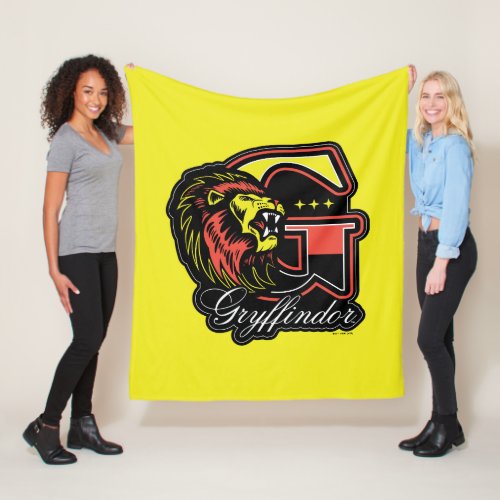 HARRY POTTER  GRYFFINDOR Athletic Badge Fleece Blanket