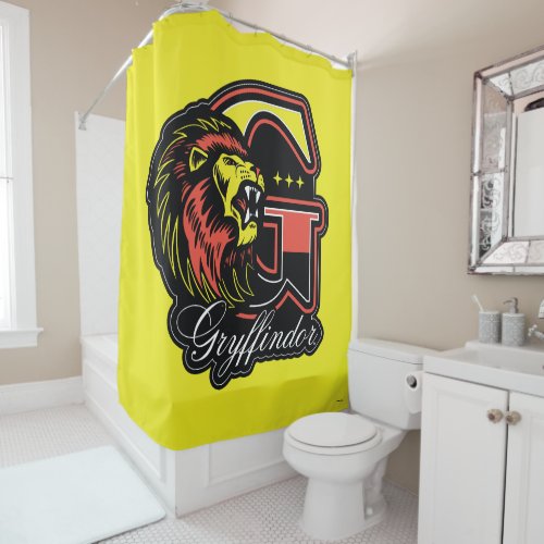 HARRY POTTER  GRYFFINDOR Athletic Badge Shower Curtain