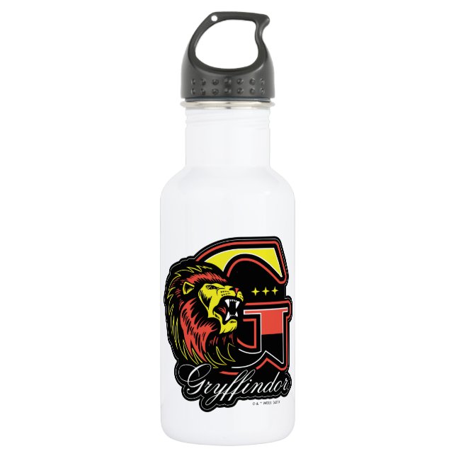 HARRY POTTER™ | GRYFFINDOR™ Athletic Badge Stainless Steel Water Bottle (Front)