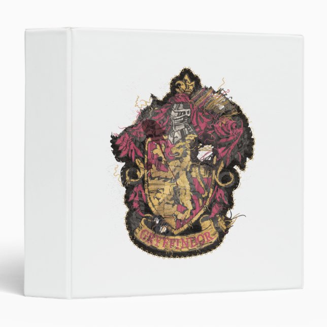 Harry Potter | Gryffindor Crest - Destroyed 3 Ring Binder (Front/Spine)