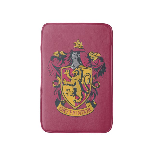 Harry Potter | Gryffindor Crest Gold and Red Bath Mat (Front Vertical)