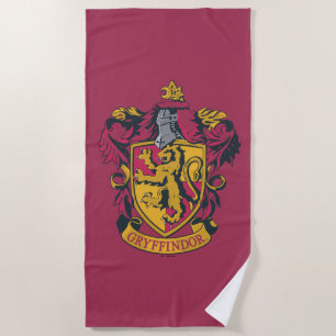 Harry Potter Gryffindor Crest Gold and Red Beach Towel