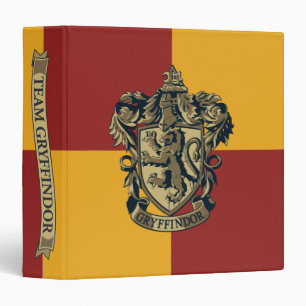 Harry Potter Gryffindor Crest Gold and Red Binder