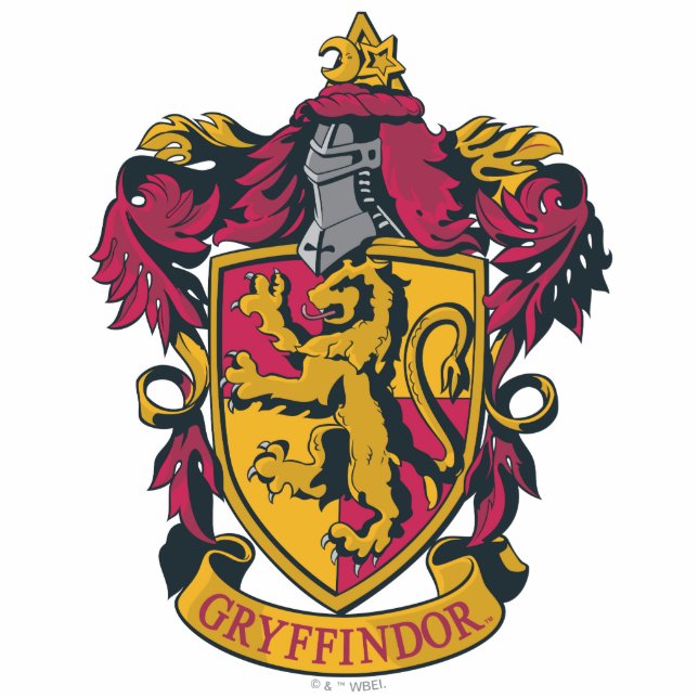 Harry Potter | Gryffindor Crest Gold and Red Cutout (Front)