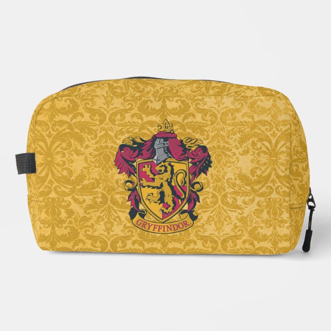 Harry Potter | Gryffindor Crest Gold and Red Dopp Kit (Front)