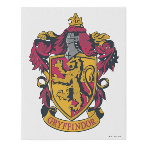 Harry Potter  Gryffindor Crest Gold and Red Faux Canvas Print