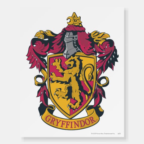 Harry Potter  Gryffindor Crest Gold and Red Foam Board