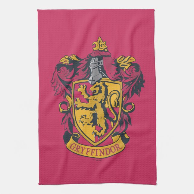 Harry Potter | Gryffindor Crest Gold and Red Kitchen Towel (Vertical)