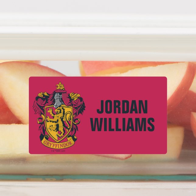 Harry Potter | Gryffindor Crest Gold and Red Labels (Affixed)