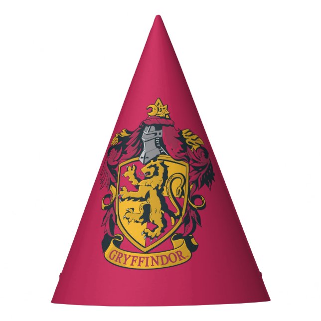Harry Potter | Gryffindor Crest Gold and Red Party Hat (Front)