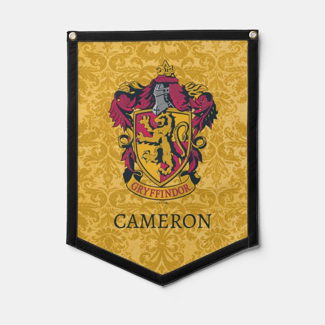 Harry Potter | Gryffindor Crest Gold and Red Pennant (Front)