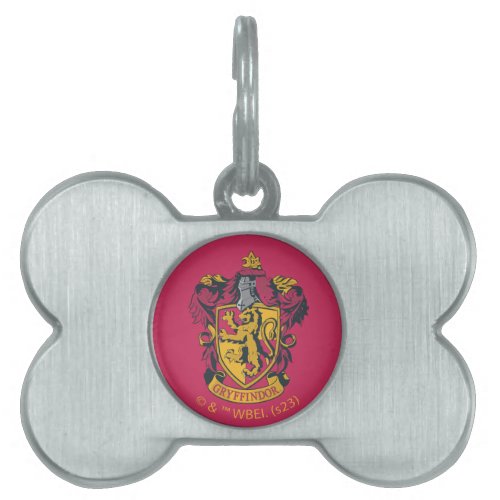Harry Potter  Gryffindor Crest Gold and Red Pet ID Tag