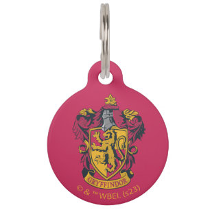 Harry Potter Gryffindor Crest Gold and Red Pet ID Tag