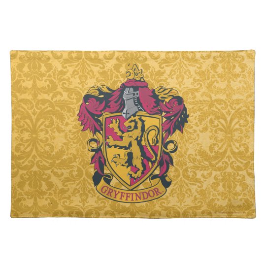 Harry Potter | Gryffindor Crest Gold and Red Placemat | Zazzle.com