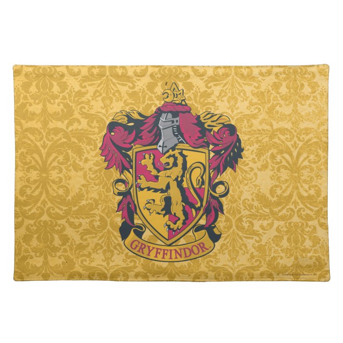 Harry Potter | Gryffindor Crest Gold and Red Placemat | Zazzle