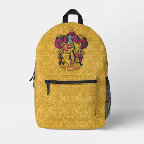 Harry Potter  Gryffindor Crest Gold and Red Printed Backpack