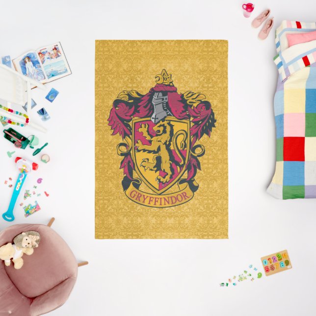 Harry Potter | Gryffindor Crest Gold and Red Rug (Insitu (Babyroom))