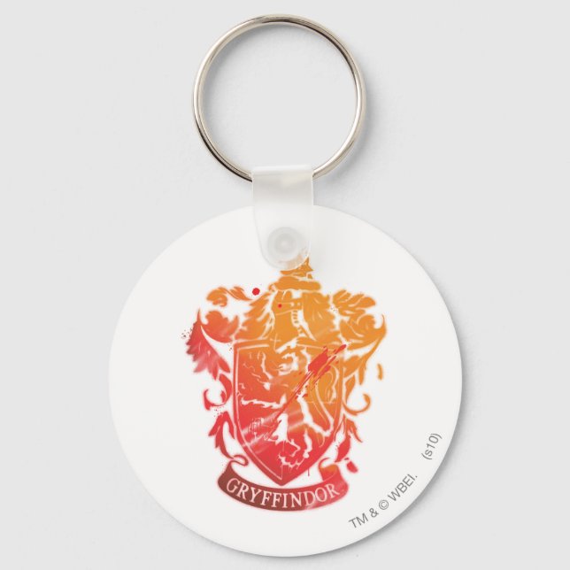 Harry Potter | Gryffindor Crest - Splattered Keychain (Front)