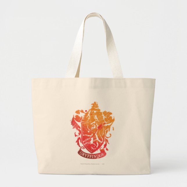 Harry Potter | Gryffindor Crest - Splattered Large Tote Bag (Front)