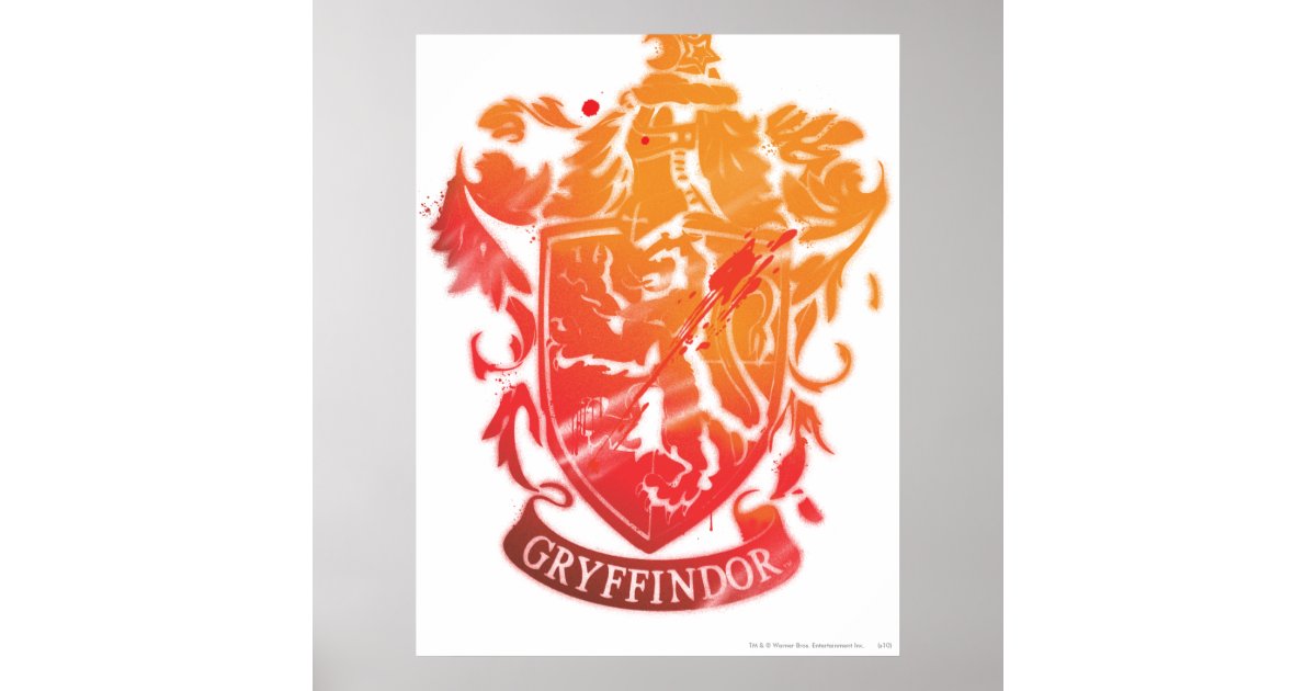 Harry Potter, Gryffindor Crest - Splattered Poster