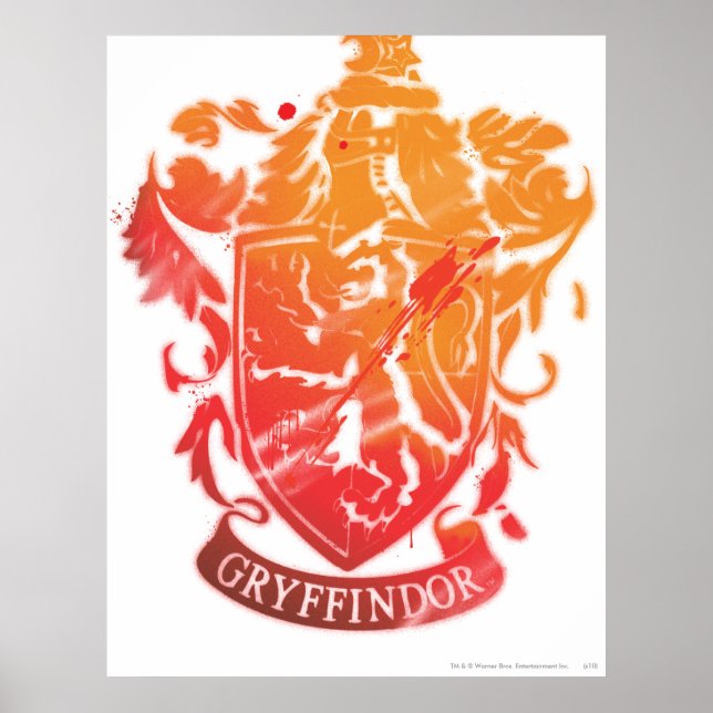 Harry Potter | Gryffindor Crest - Splattered Poster (Front)