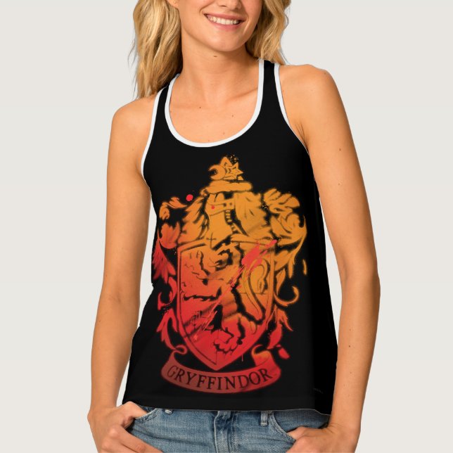 Harry Potter | Gryffindor Crest - Splattered Tank Top (Front)