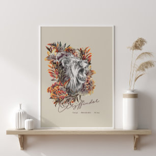 HARRY POTTER™ GRYFFINDOR™ Floral Graphic Poster