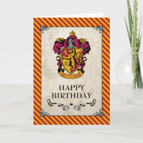 Harry Potter  Gryffindor Happy Birthday Card