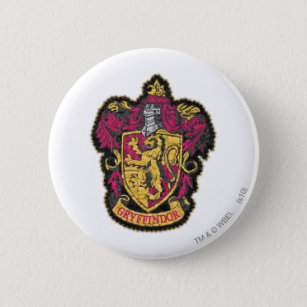 Made With Licensend Fabric-Free Shipping-1 18 Lapel Button Pin Gryffindor Quidditch Fabric Covered Button Pin or Butterfly Clasp