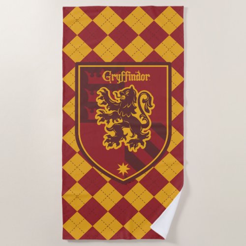 Harry Potter  Gryffindor House Pride Crest Beach Towel