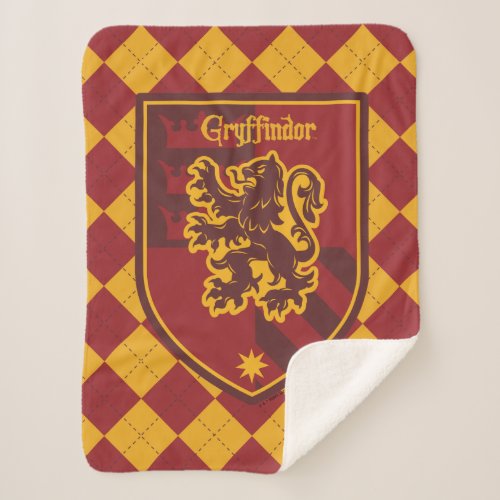 Harry Potter  Gryffindor House Pride Crest Sherpa Blanket