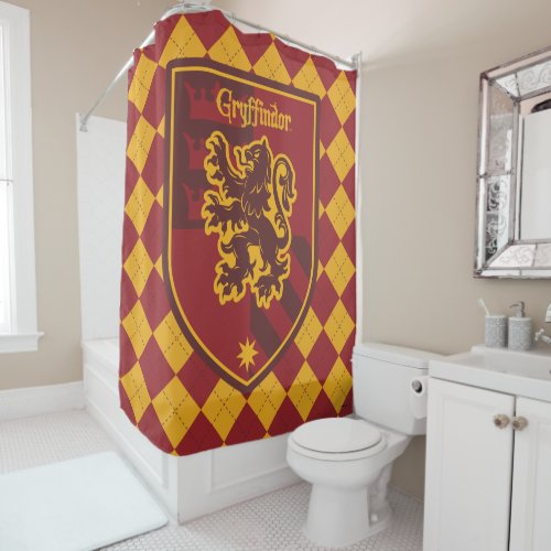 Harry Potter  Gryffindor House Pride Crest Shower Curtain