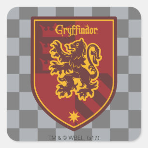 Harry Potter Gryffindor House Pride Crest Square Sticker